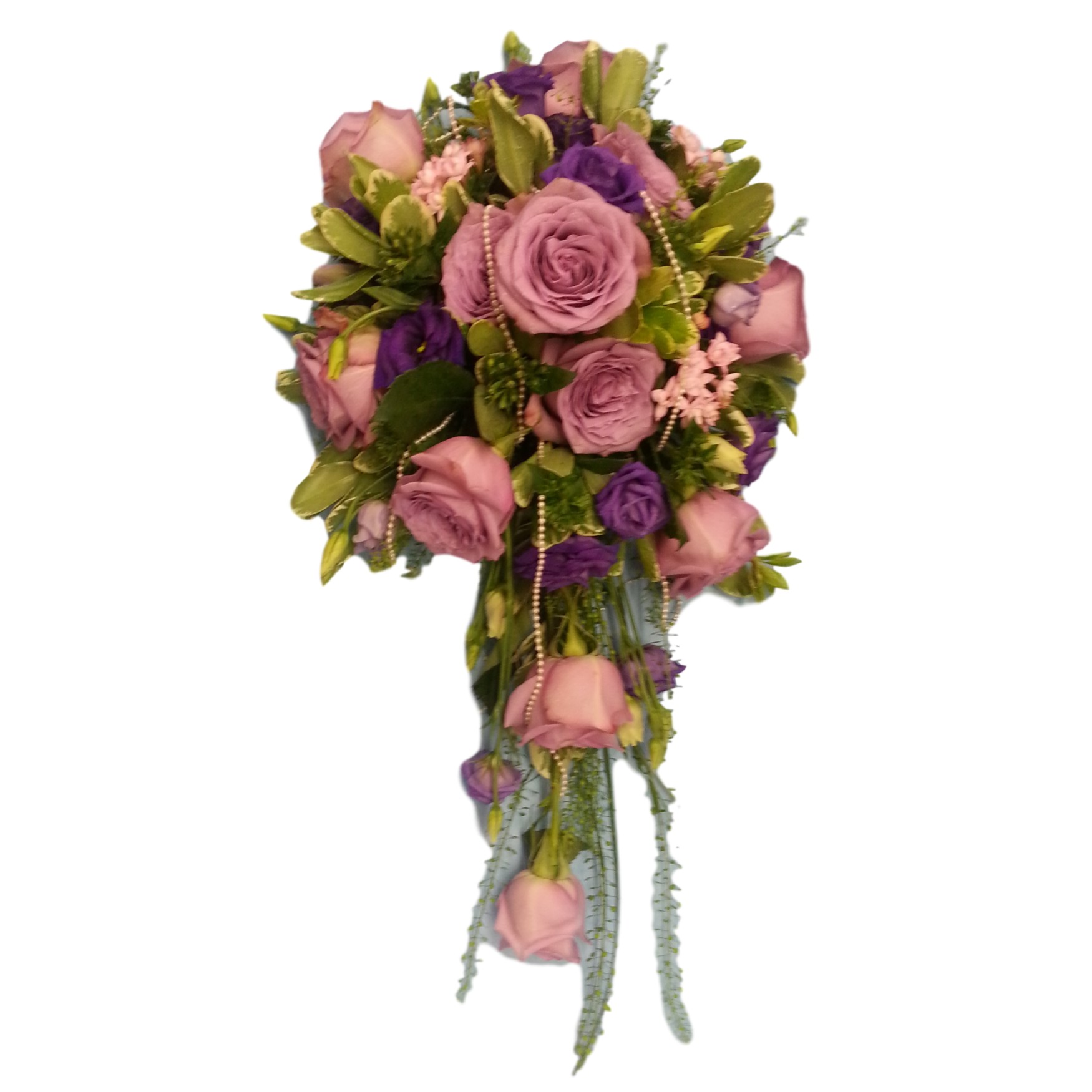 Brides Wedding Shower Bouquet - with Pearl Trails
