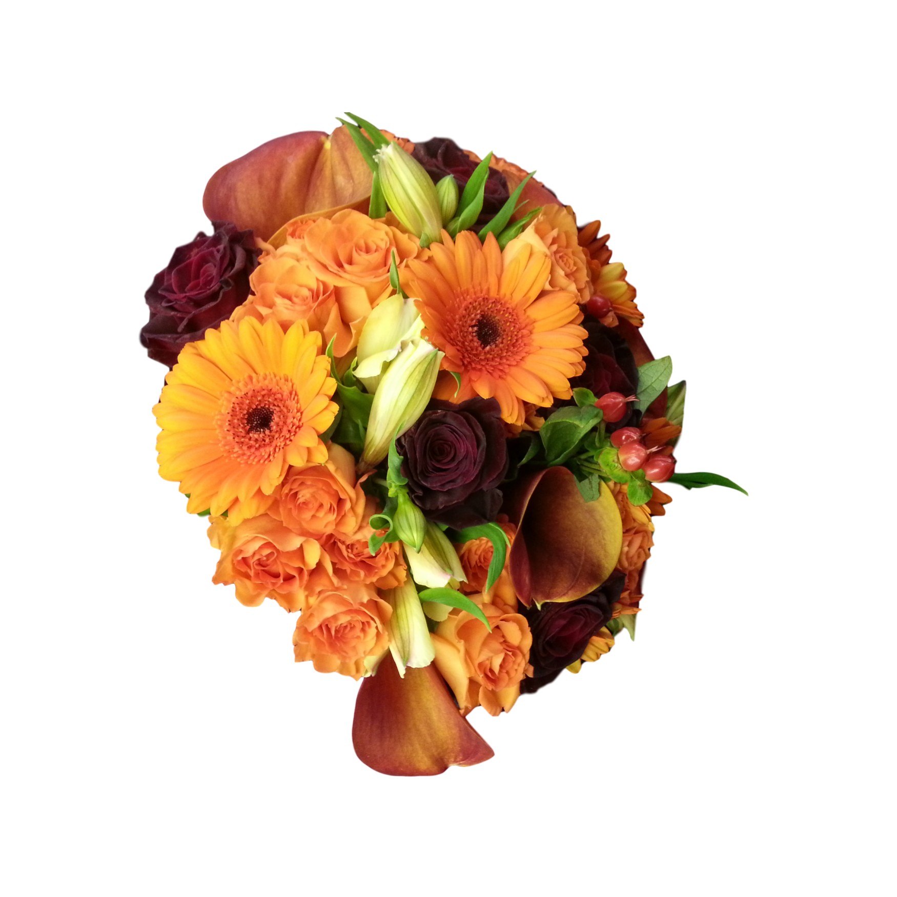 Brides Wedding Bouquet - Autumn Hand Tied