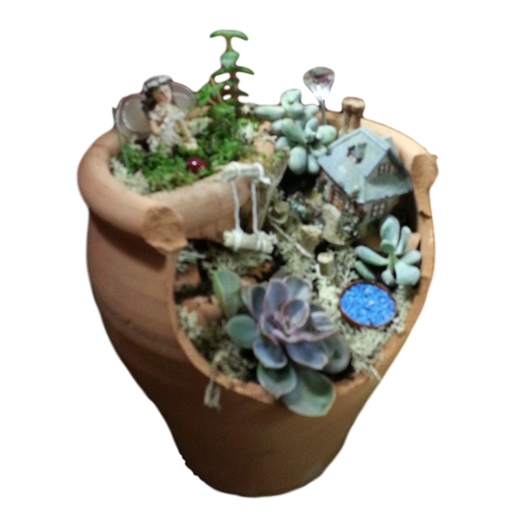 Planted Fairy Garden Flower Arrangement Planted Fairy Garden Flower Arrangement
